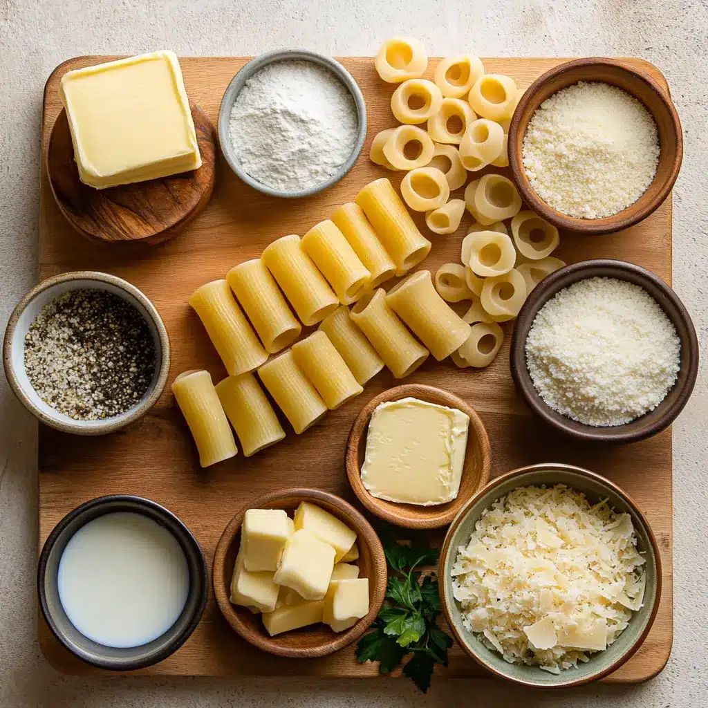 Garlic Parmesan Pasta: Easy Recipe for Tantalizing Nights 6 GARLIC PARMESAN PASTA centered hero view, clean and uncluttered