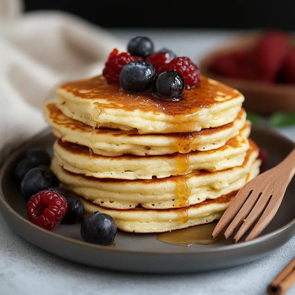 Ingredients for Greek Yogurt Pancakes displayed neatly