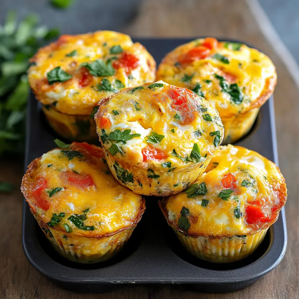 Ingredients for healthy egg white breakfast muffins arranged neatly on a clean surface