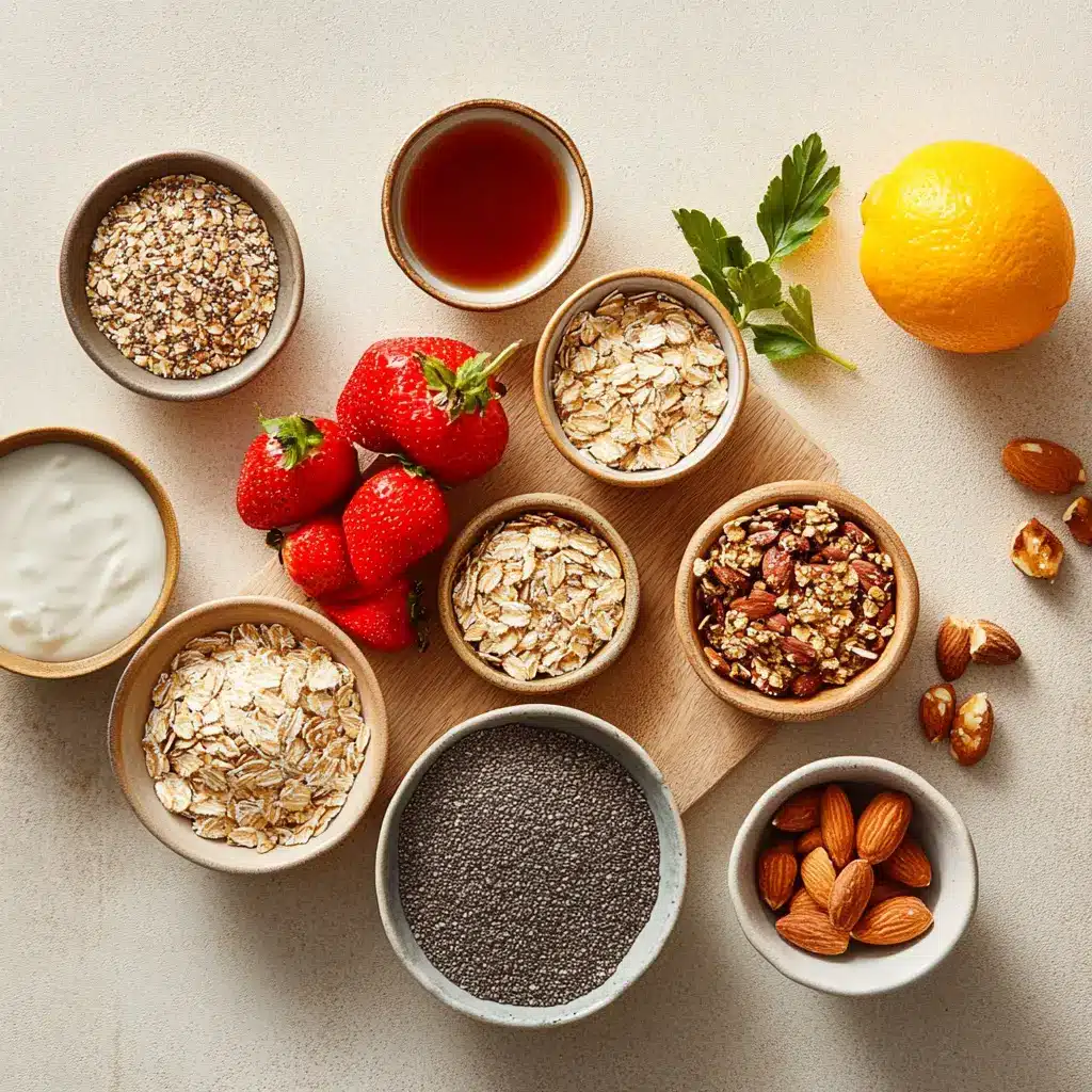 HEALTHY FAST BREAKFAST centered hero view, clean and uncluttered