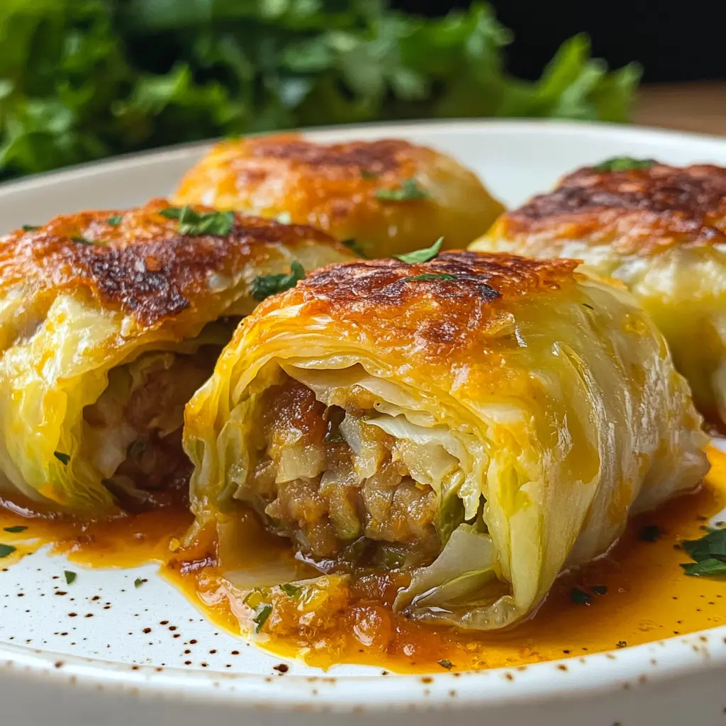 Ingredients for Polish Stuffed Cabbage Rolls, neatly arranged and uncluttered