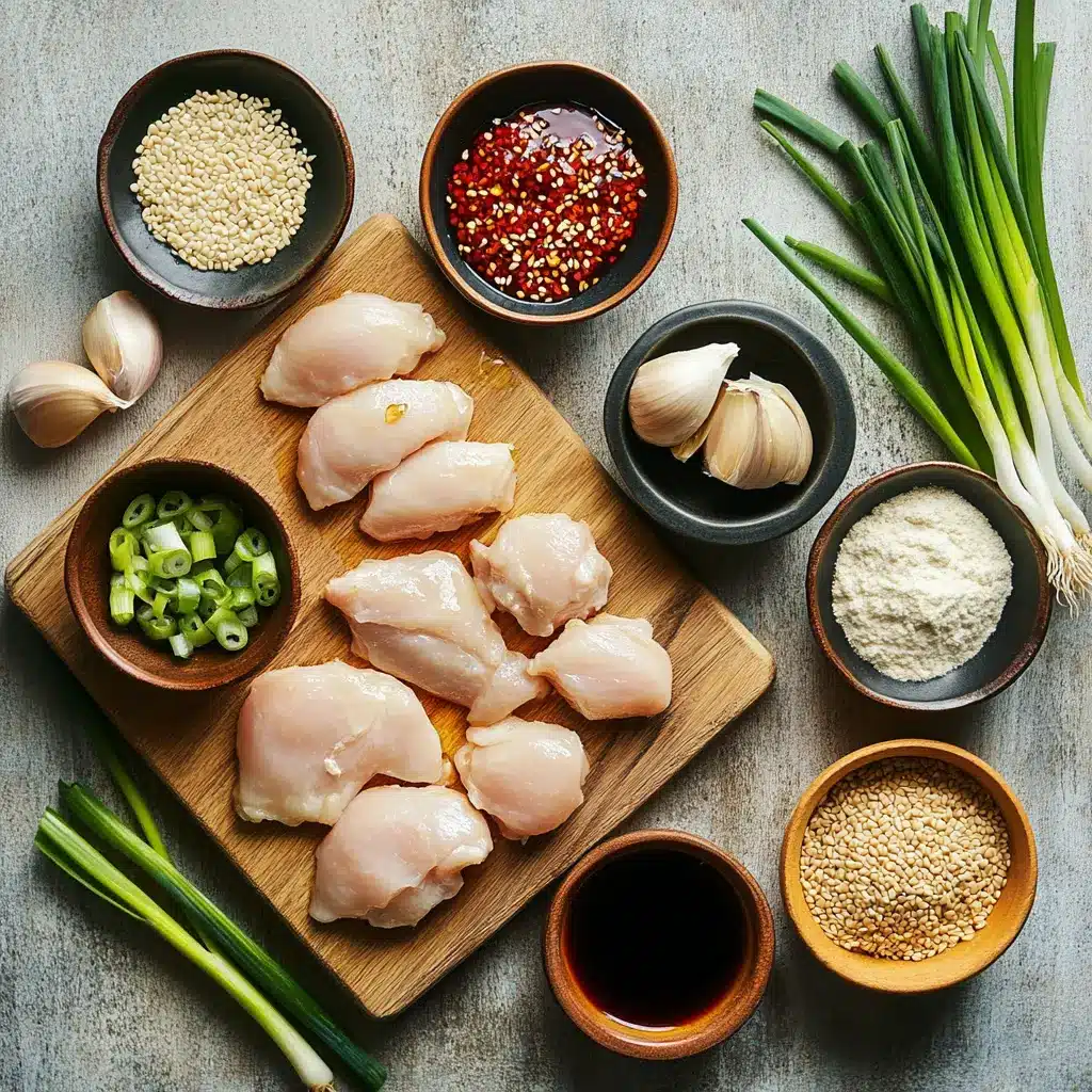 SOY GARLIC CHICKEN THIGHS centered hero view, clean and uncluttered