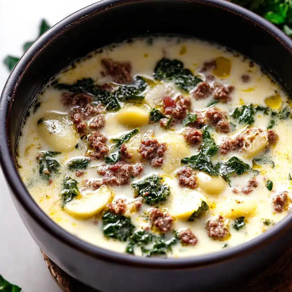 Ingredients for Zuppa Toscana Olive Garden copycat soup displayed clean and uncluttered