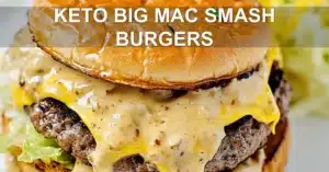 KETO BIG MAC SMASH BURGERS centered hero view, clean and uncluttered