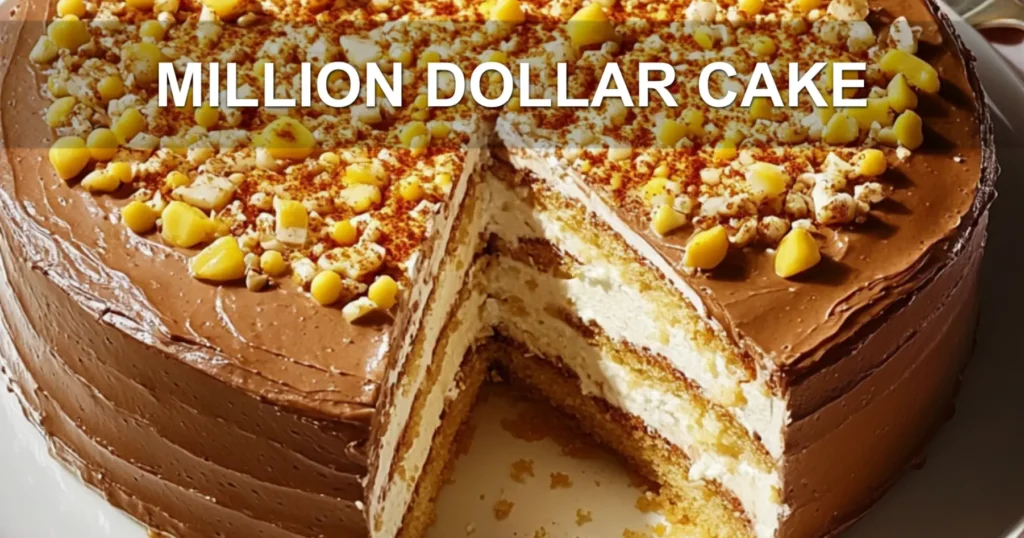 MILLION DOLLAR CAKE centered hero view, clean and uncluttered