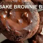 NO BAKE BROWNIE BITES centered hero view, clean and uncluttered