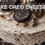 NO BAKE OREO CHEESECAKE centered hero view, clean and uncluttered