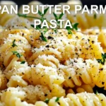 ONE-PAN BUTTER PARMESAN PASTA centered hero view, clean and uncluttered