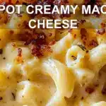 ONE POT CREAMY MAC AND CHEESE centered hero view, clean and uncluttered