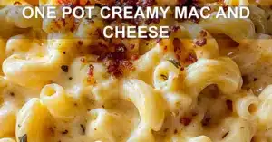 One Pot Creamy Mac and Cheese Easy and Delicious ONE POT CREAMY MAC AND CHEESE centered hero view, clean and uncluttered