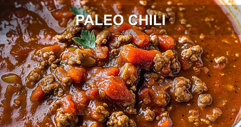 PALEO CHILI centered hero view, clean and uncluttered