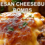 PARMESAN CHEESEBURGER BOMBS centered hero view, clean and uncluttered