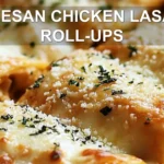 PARMESAN CHICKEN LASAGNA ROLL-UPS centered hero view, clean and uncluttered