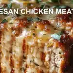 PARMESAN CHICKEN MEATLOAF centered hero view, clean and uncluttered