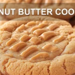 PEANUT BUTTER COOKIES centered hero view, clean and uncluttered