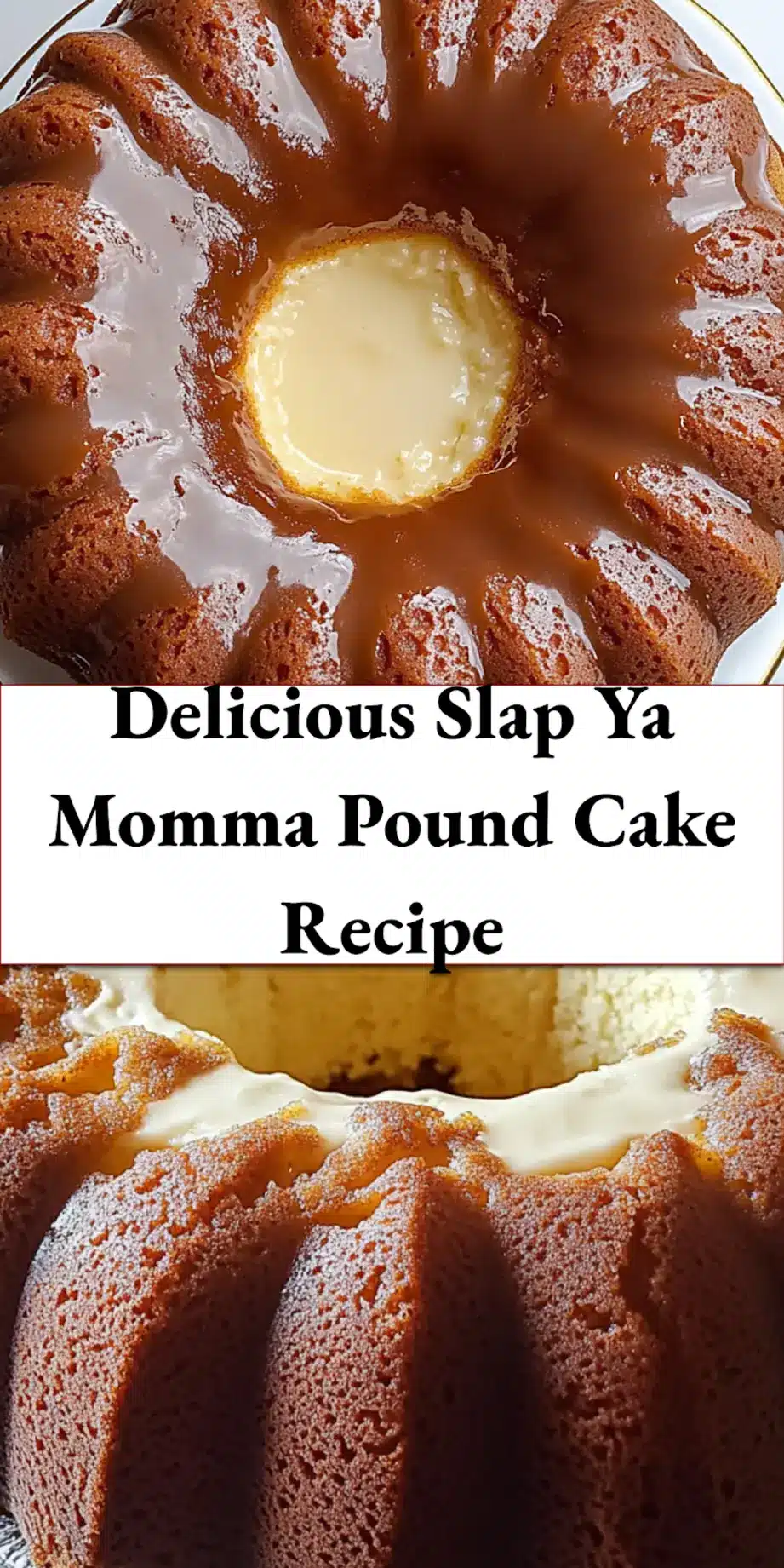 Finished SLAP YA MOMMA POUND CAKE, golden and moist