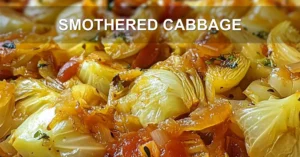 SMOTHERED CABBAGE centered hero view, clean and uncluttered