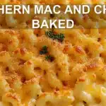 SOUTHERN MAC AND CHEESE BAKED centered hero view, clean and uncluttered