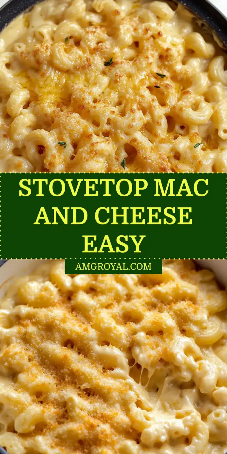 Stovetop Mac and Cheese Easy Delicious Recipe 7 Plate of stovetop mac and cheese served, close-up