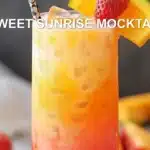 SWEET SUNRISE MOCKTAIL centered hero view, clean and uncluttered