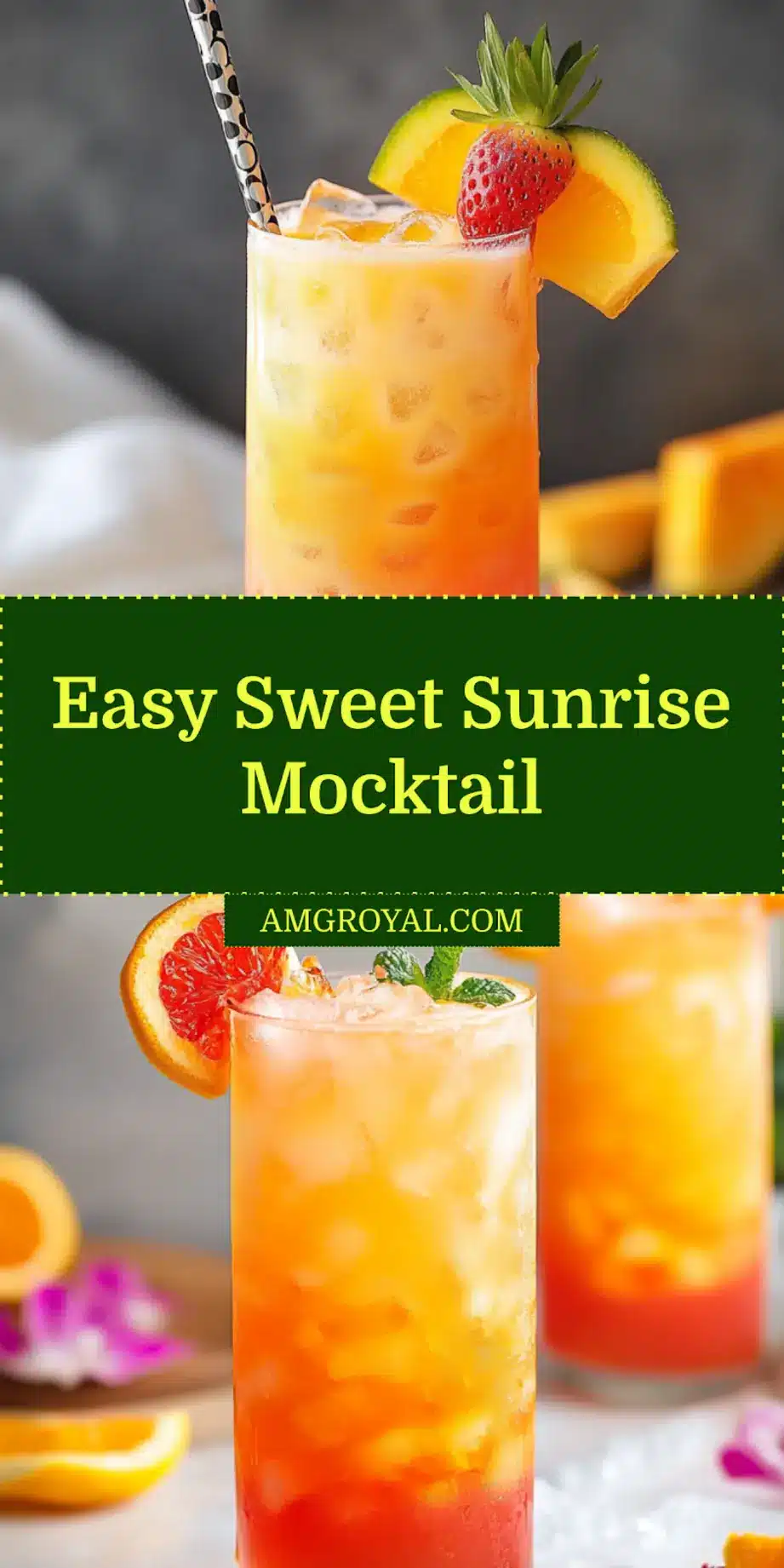 Sweet Sunrise Mocktail Recipe: An Easy Delight 7 Close-up of Sweet Sunrise Mocktail glass showcasing distinct layered colors