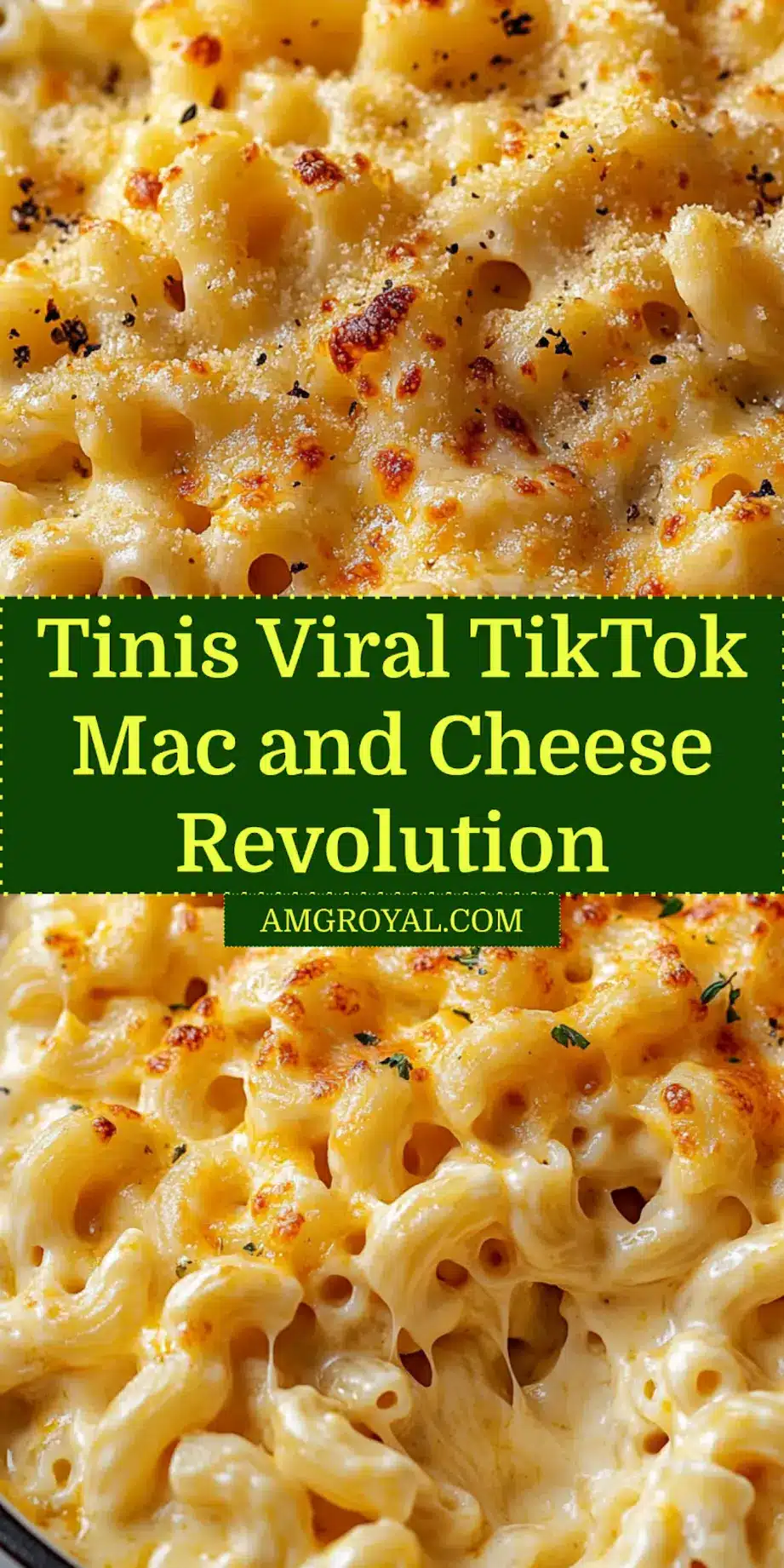 Tinis Viral TikTok Mac and Cheese Recipe You Need 7 TINIS VIRAL TIKTOK MAC AND CHEESE centered hero view, clean and uncluttered_pin
