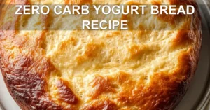 ZERO CARB YOGURT BREAD RECIPE centered hero view, clean and uncluttered