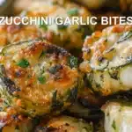 ZUCCHINI GARLIC BITES centered hero view, clean and uncluttered