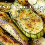 20 MINUTE ROASTED ZUCCHINI centered hero view, clean and uncluttered