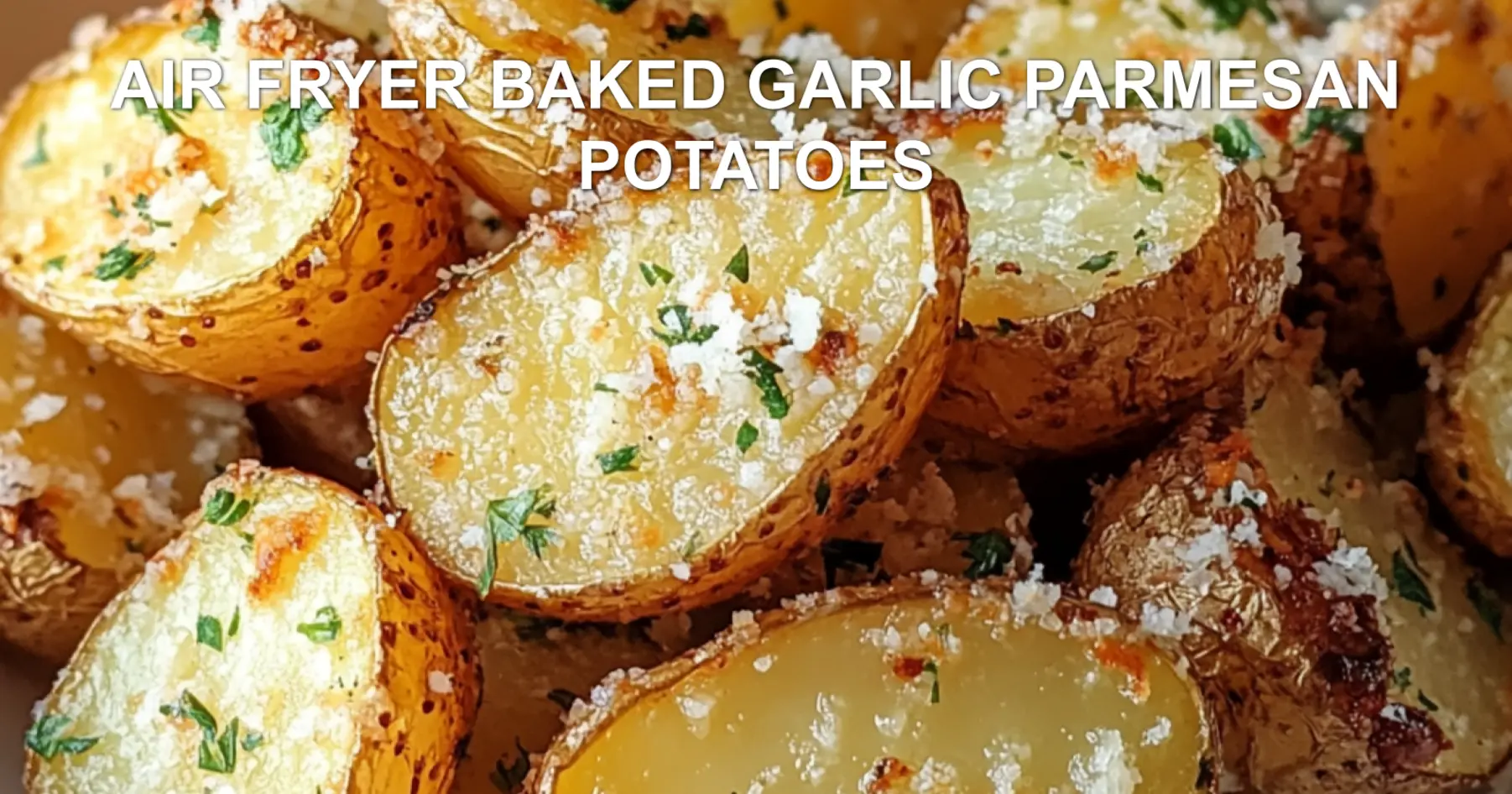 Air Fryer Baked Garlic Parmesan Potatoes Easy Recipe