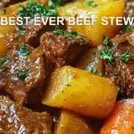 BEST EVER BEEF STEW centered hero view, clean and uncluttered