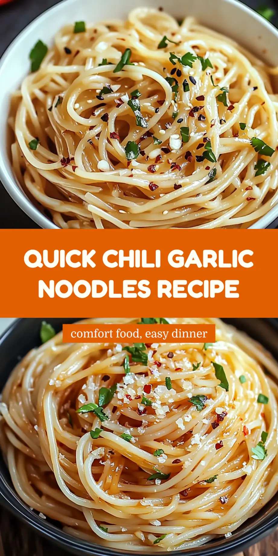 CHILI GARLIC NOODLES centered hero view, clean and uncluttered