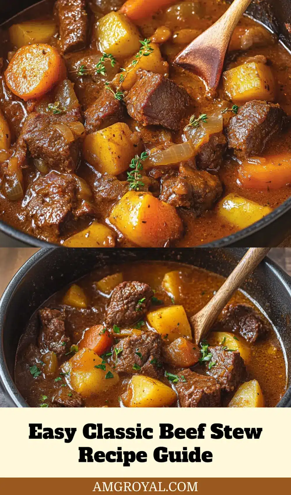 Classic Beef Stew Recipe: Delicious and Easy to Make 7 Classic beef stew recipe plated, clean and uncluttered hero image