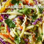 CRUNCHY CABBAGE SLAW FOR TACOS centered hero view, clean and uncluttered
