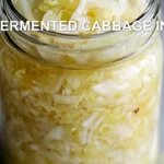 EASY FERMENTED CABBAGE IN A JAR centered hero view, clean and uncluttered