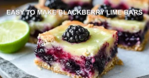 EASY TO MAKE BLACKBERRY LIME BARS centered hero view, clean and uncluttered