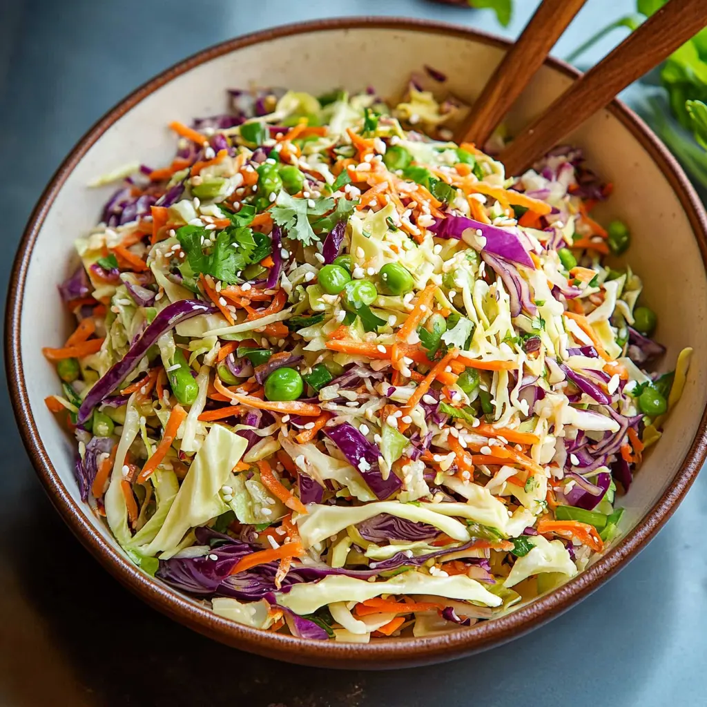 Crunchy Asian Cabbage Salad - Easy and Delicious Recipe 6 Close-up of ingredients for Crunchy Asian Cabbage Salad arranged on a clean surface