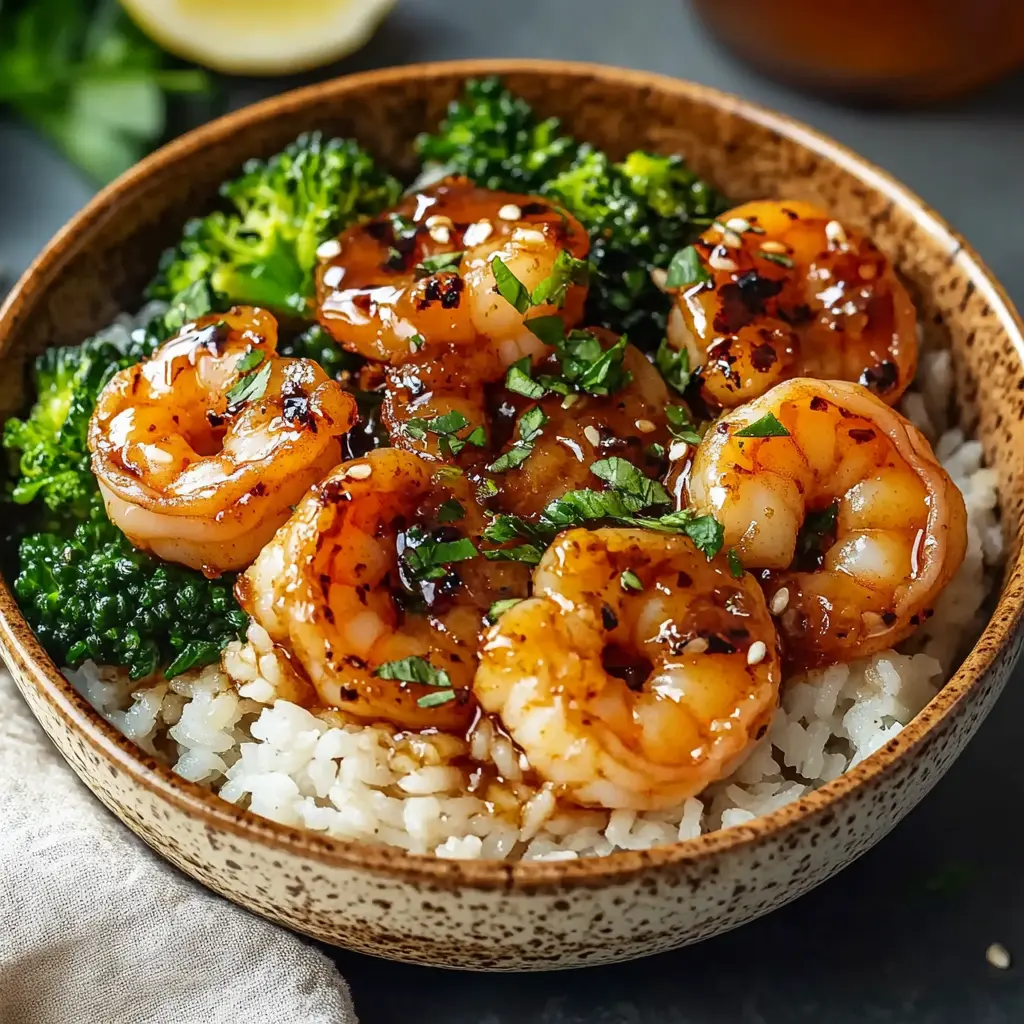 Honey Garlic Shrimp Bowls: A Delicious Quick Recipe 6 Ingredients for honey garlic shrimp bowls displayed neatly
