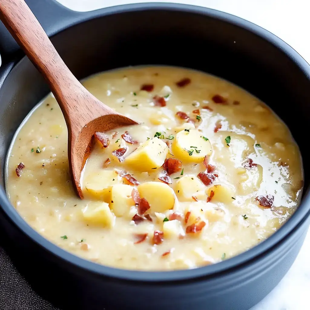 Ingredients for Slow Cooker Potato Soup displayed neatly on counter