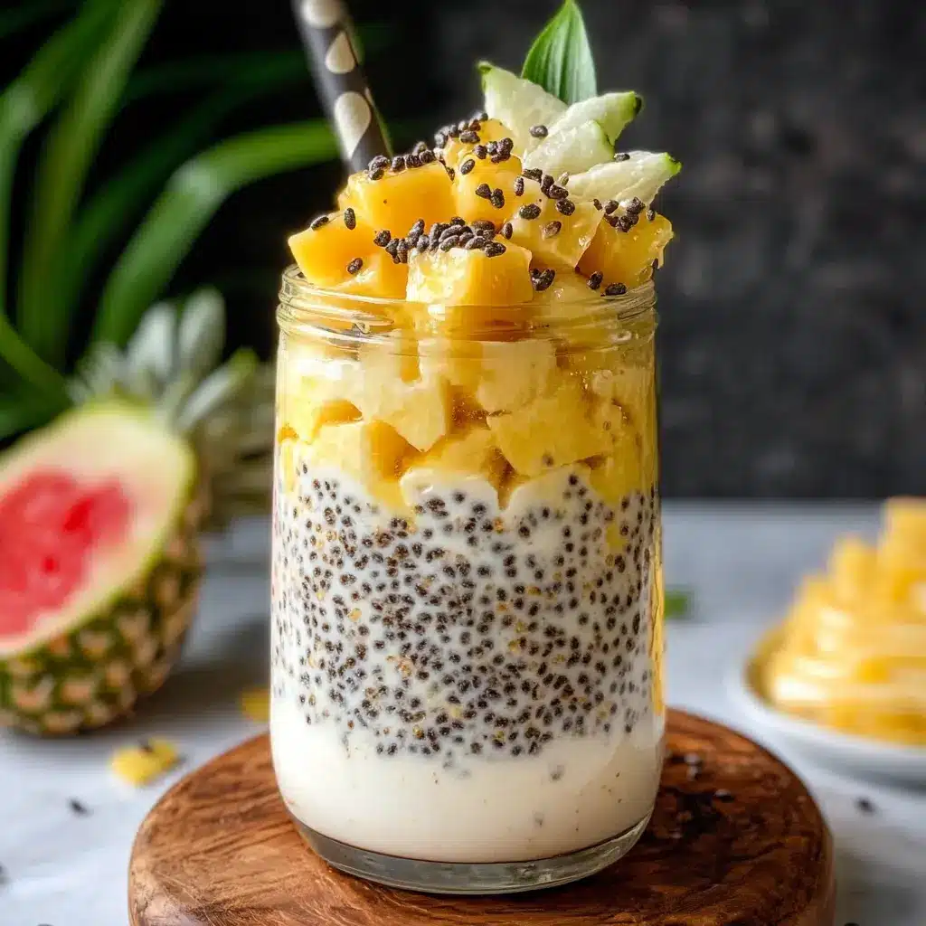 PINA COLADA CHIA PARFAIT centered hero view, clean and uncluttered