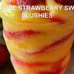 PINEAPPLE STRAWBERRY SWIRLED SLUSHIES centered hero view, clean and uncluttered
