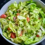 ICEBERG LETTUCE SALAD centered hero view, clean and uncluttered