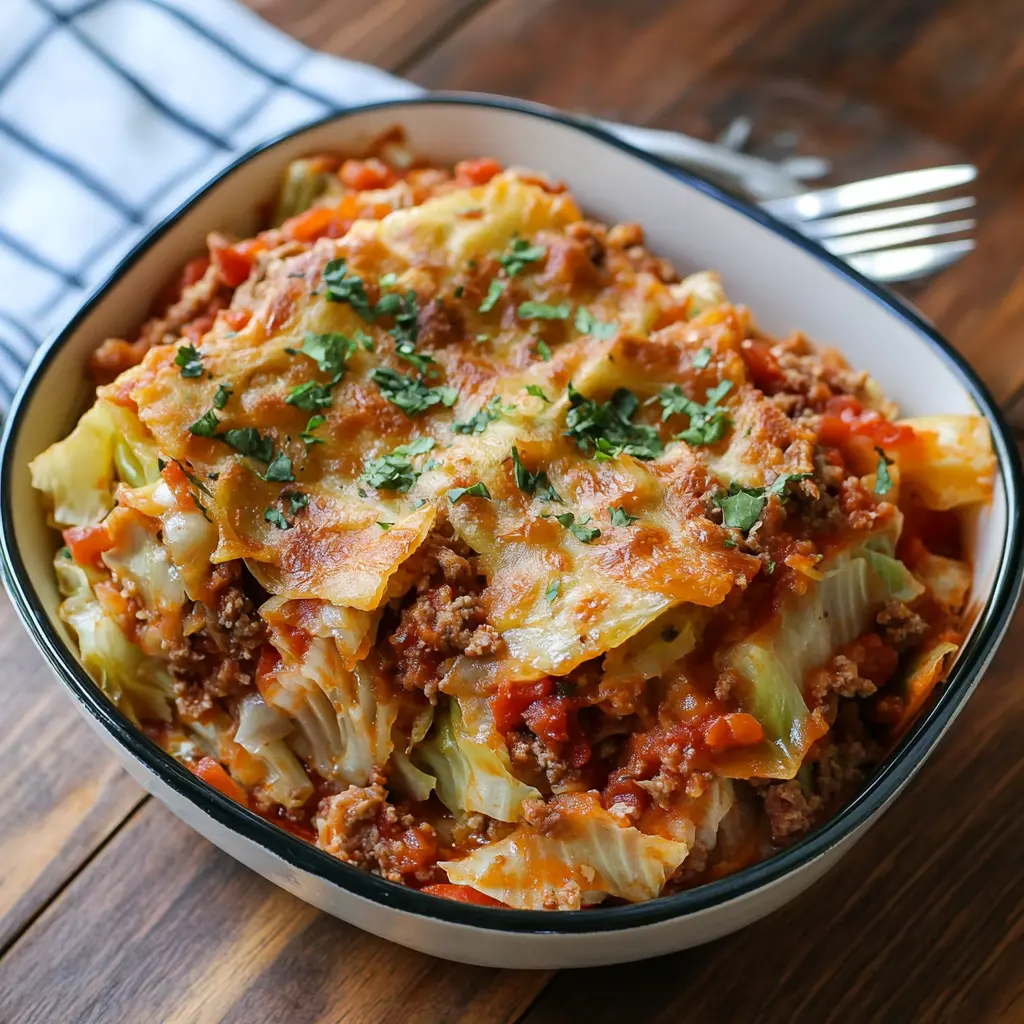 Layered Cabbage Roll Casserole