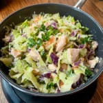 TUNA AND CABBAGE SALAD centered hero view, clean and uncluttered