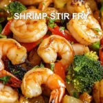 SHRIMP STIR FRY centered hero view, clean and uncluttered