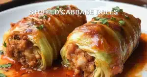 Stuffed Cabbage Rolls: Easy and Irresistible Recipes STUFFED CABBAGE ROLLS centered hero view, clean and uncluttered
