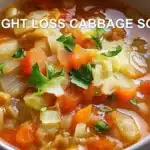WEIGHT LOSS CABBAGE SOUP centered hero view, clean and uncluttered