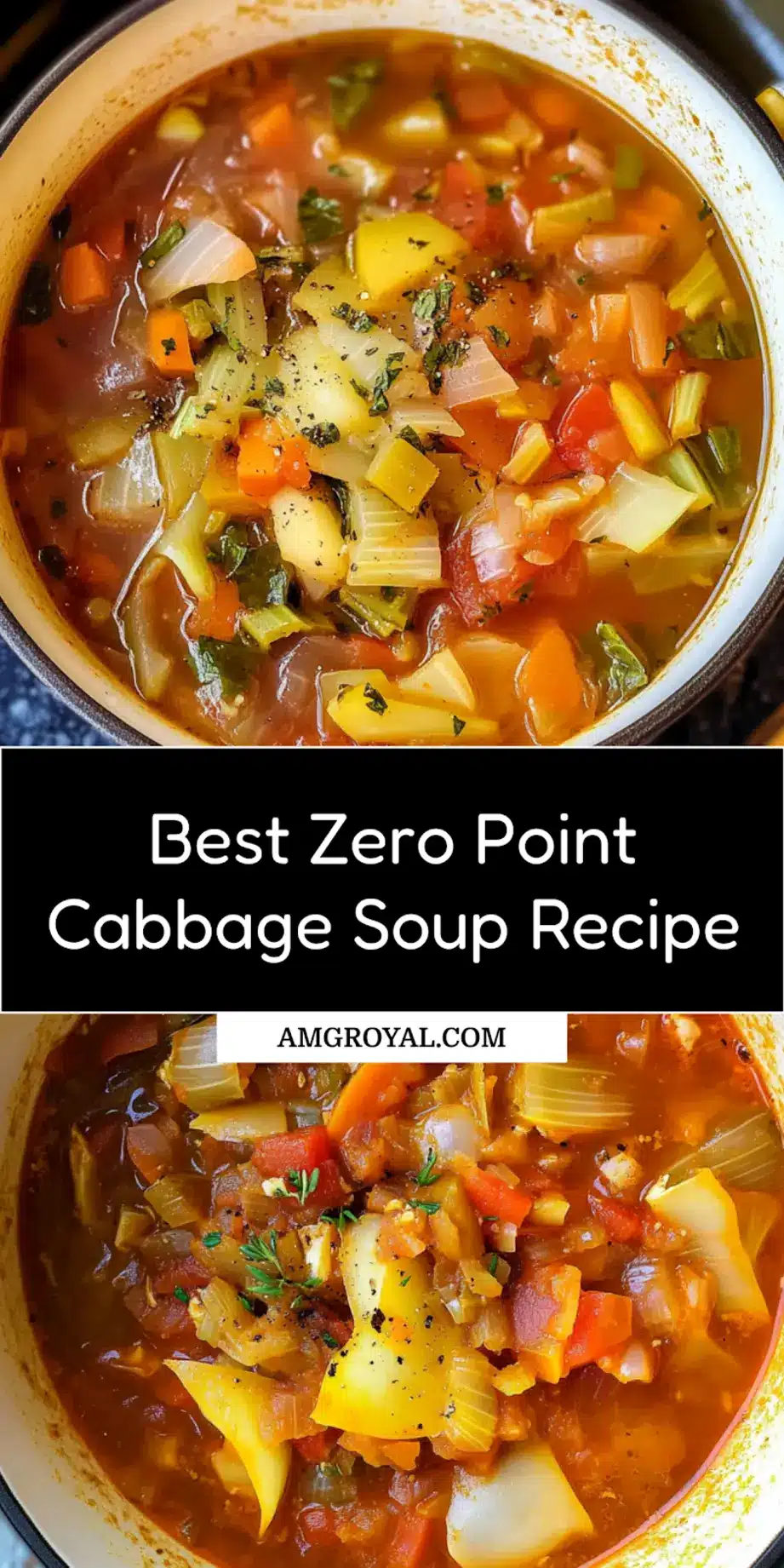 Zero Point Cabbage Soup Easy and Delicious Recipe 3 ZERO POINT CABBAGE SOUP served warm in a bowl, inviting and comforting