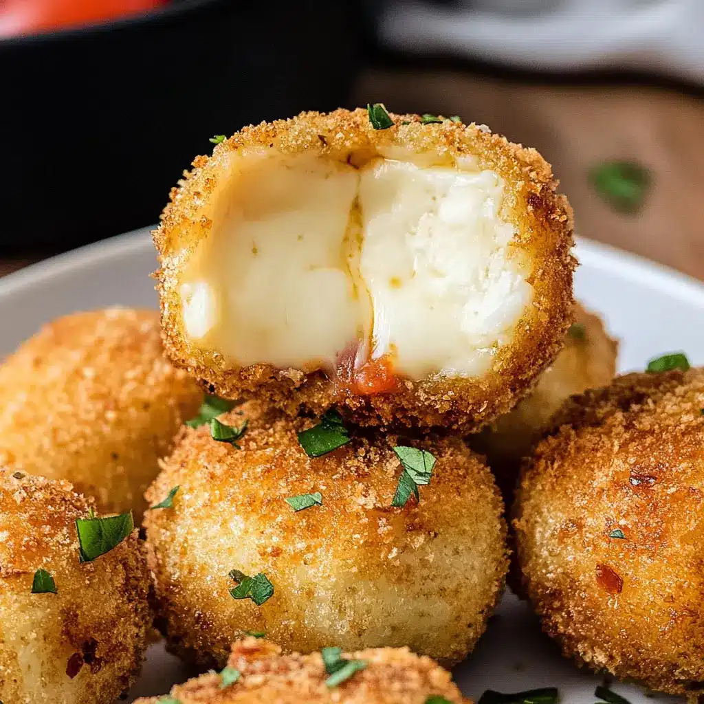 Air fried Babybel cheese with golden crispy coating on a white plate