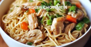 CHICKEN CHOW MEIN centered hero view, clean and uncluttered